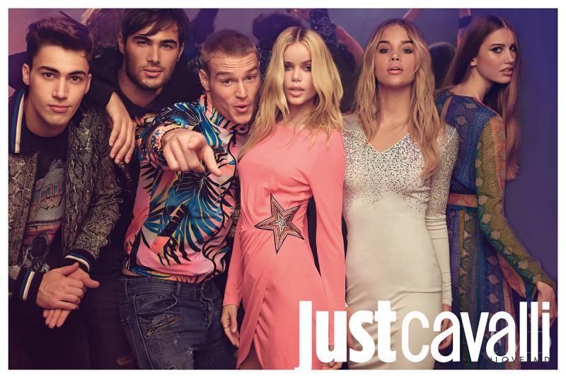 Frida Aasen featured in  the Just Cavalli advertisement for Spring/Summer 2017