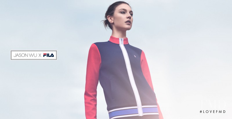 Jacquelyn Jablonski featured in  the Fila x Jason Wu advertisement for Spring/Summer 2017