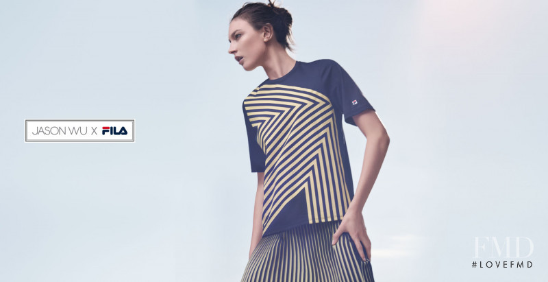 Jacquelyn Jablonski featured in  the Fila x Jason Wu advertisement for Spring/Summer 2017
