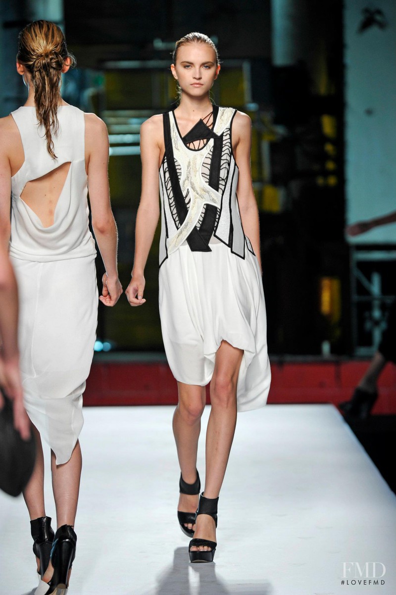 Anabela Belikova featured in  the Helmut Lang fashion show for Spring/Summer 2012