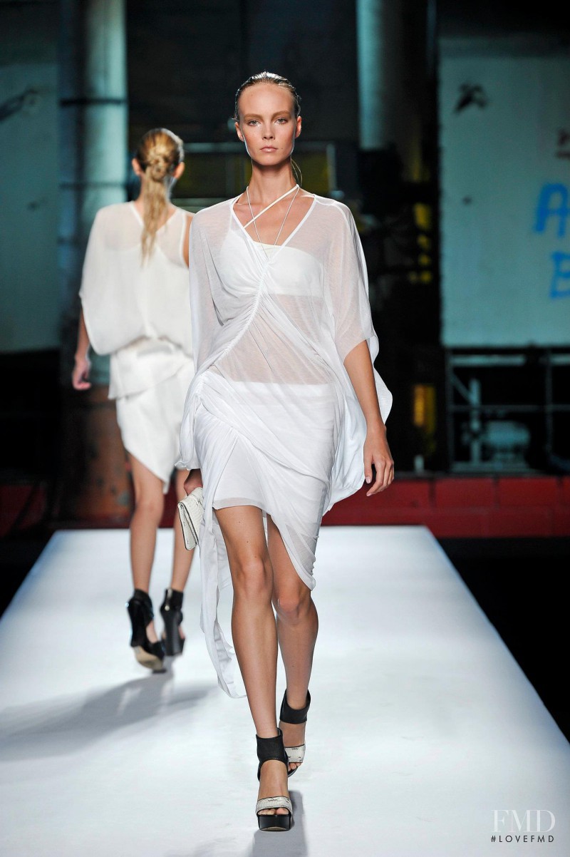 Kristy Kaurova featured in  the Helmut Lang fashion show for Spring/Summer 2012