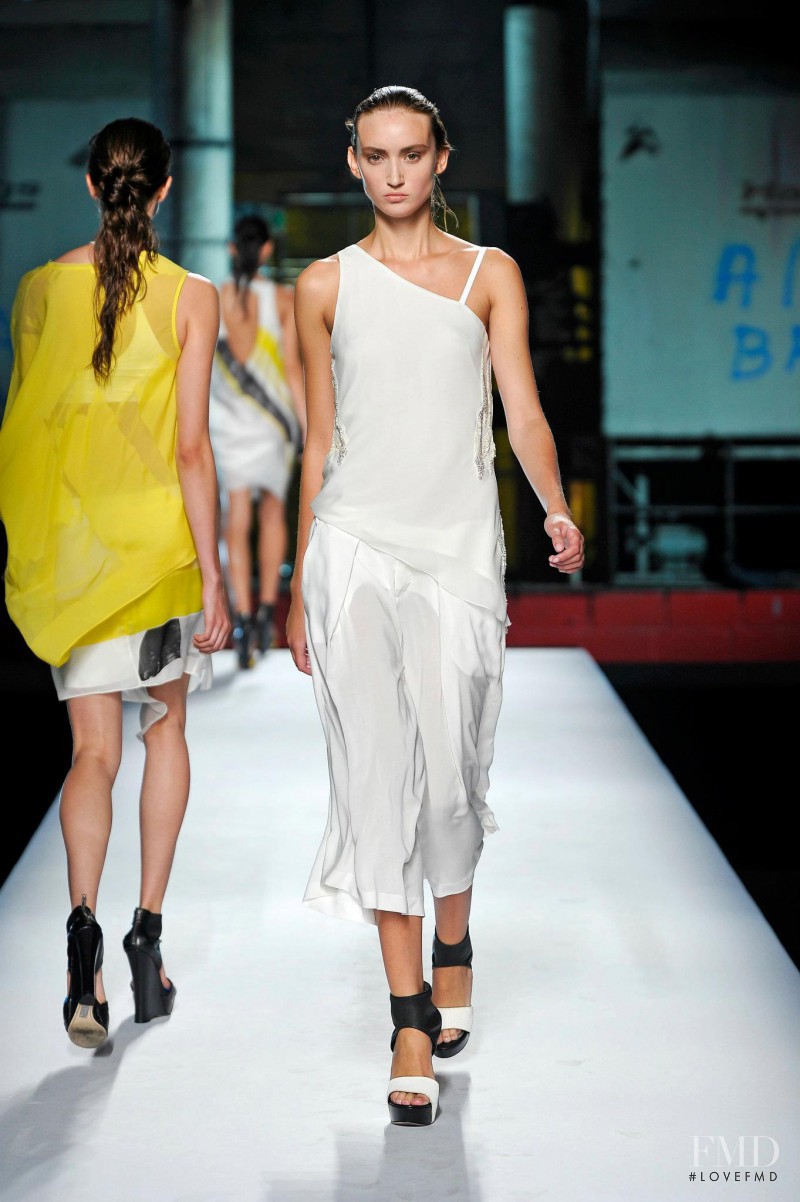 Alex Yuryeva featured in  the Helmut Lang fashion show for Spring/Summer 2012
