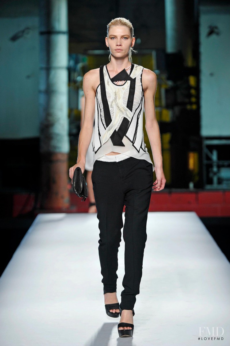 Aline Weber featured in  the Helmut Lang fashion show for Spring/Summer 2012