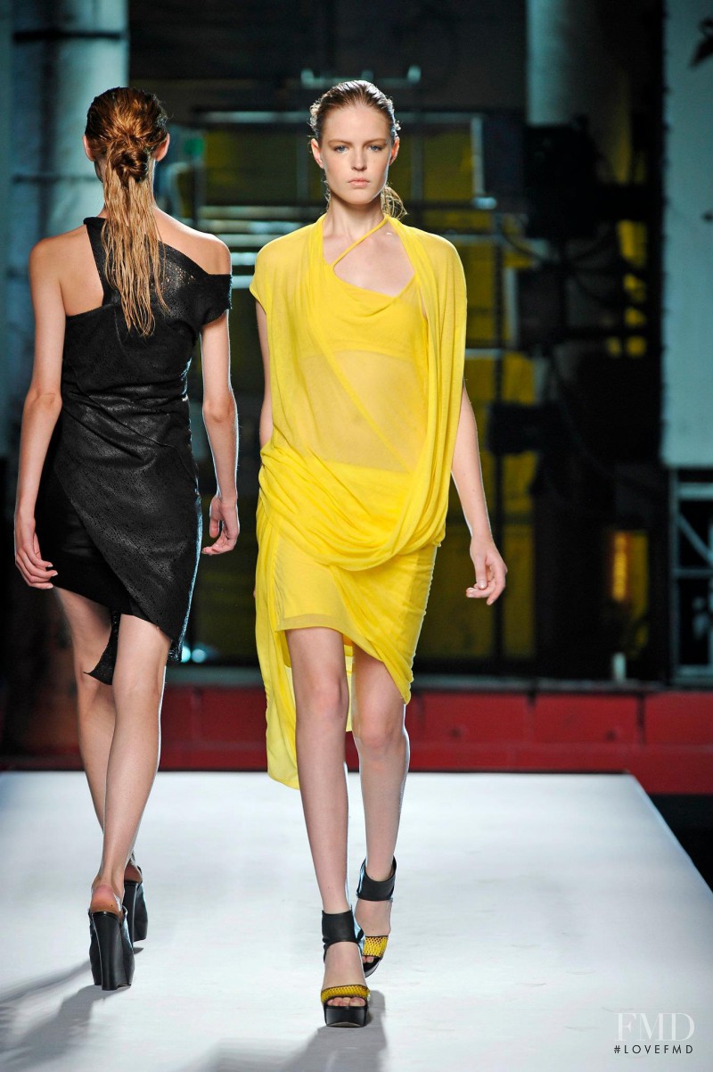 Linnea Regnander featured in  the Helmut Lang fashion show for Spring/Summer 2012