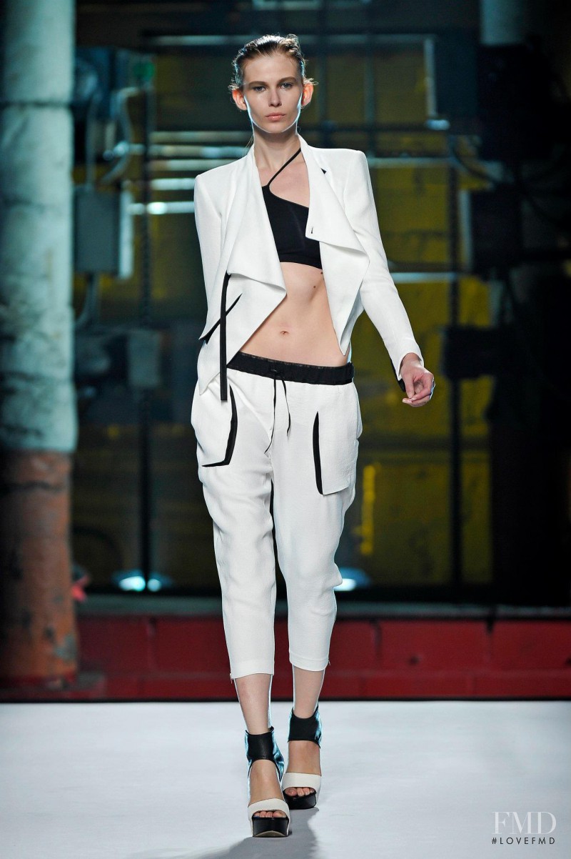 Monika Sawicka featured in  the Helmut Lang fashion show for Spring/Summer 2012