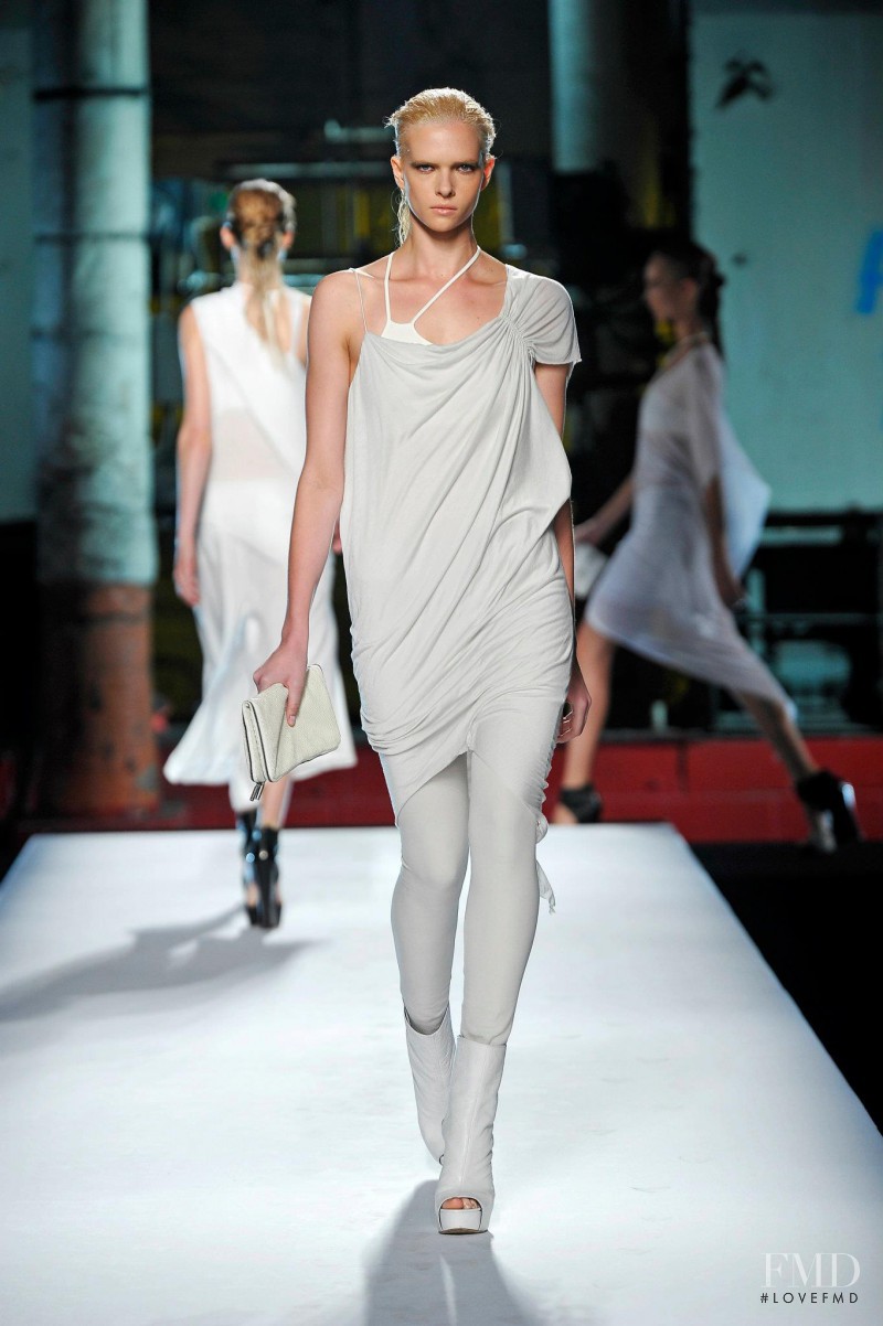 Alyona Subbotina featured in  the Helmut Lang fashion show for Spring/Summer 2012