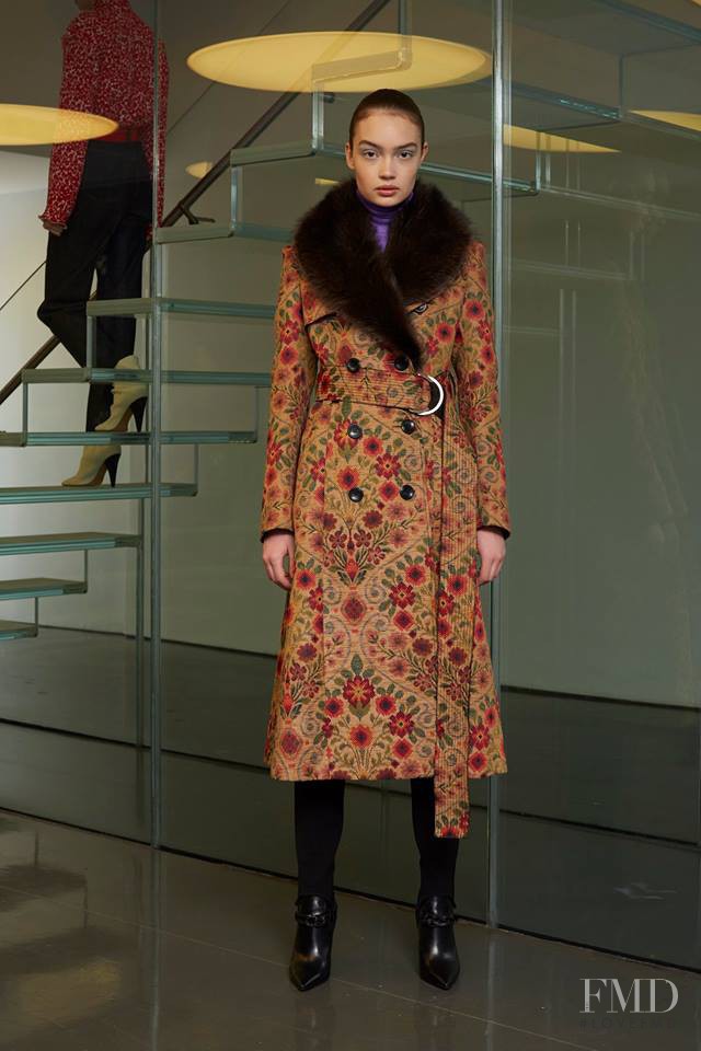 Sasha Kichigina featured in  the Derek Lam fashion show for Autumn/Winter 2017