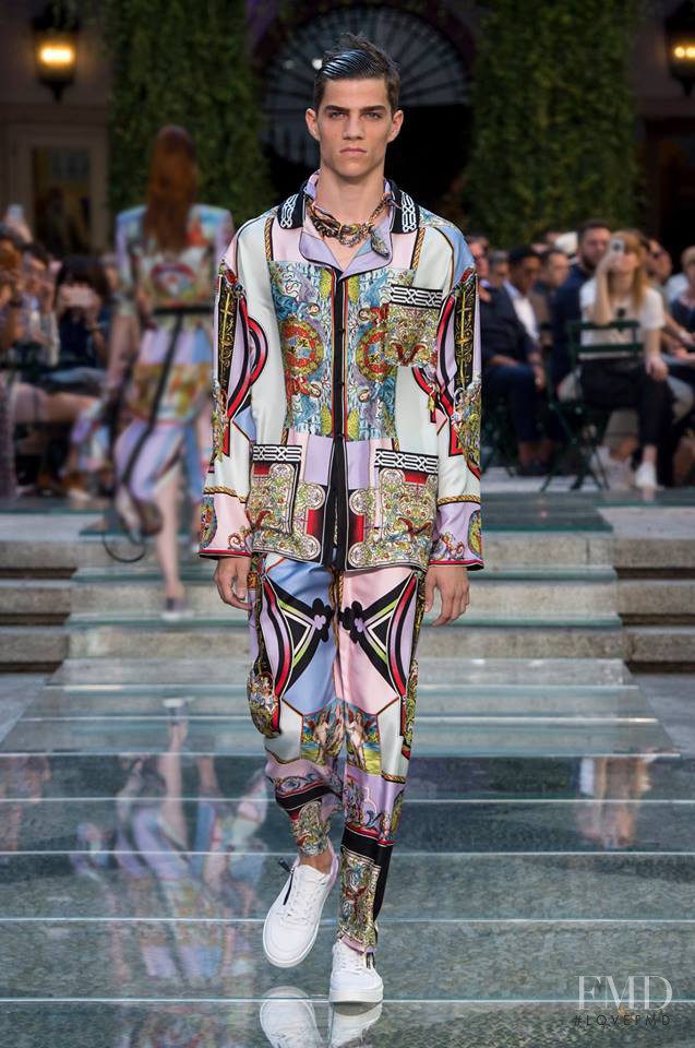Daan Bach featured in  the Versace fashion show for Spring/Summer 2018