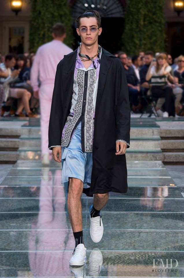 Emin Akyildiz featured in  the Versace fashion show for Spring/Summer 2018