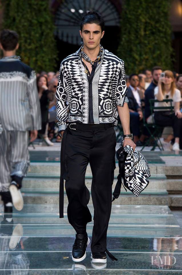 Diego Villarreal featured in  the Versace fashion show for Spring/Summer 2018
