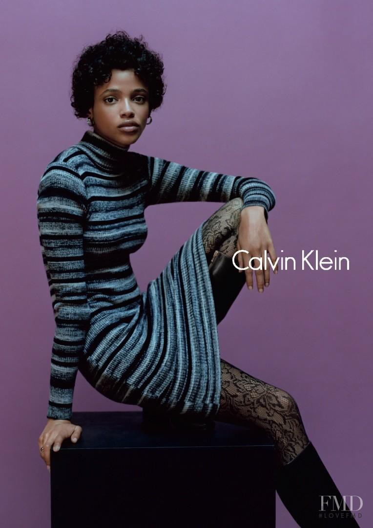 Aya Jones featured in  the Calvin Klein advertisement for Pre-Spring 2017