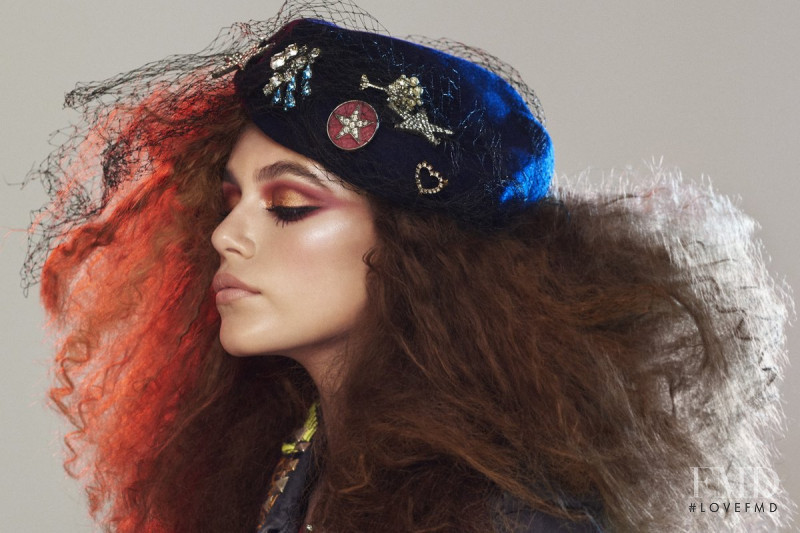 Kaia Gerber featured in  the Marc Jacobs Beauty advertisement for Spring/Summer 2017