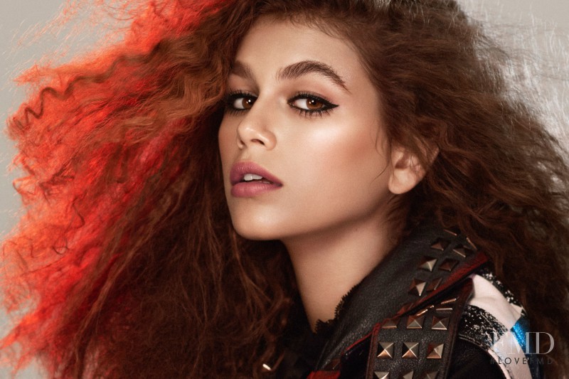 Kaia Gerber featured in  the Marc Jacobs Beauty advertisement for Spring/Summer 2017