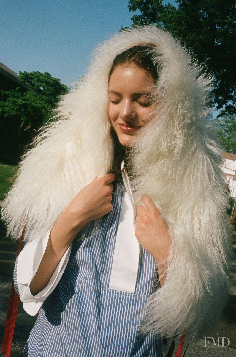 Caroline Reagan featured in  the Sandy Liang lookbook for Resort 2017