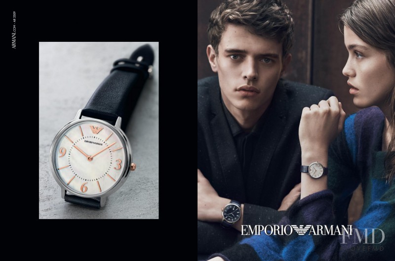 Luna Bijl featured in  the Emporio Armani Watches advertisement for Autumn/Winter 2016