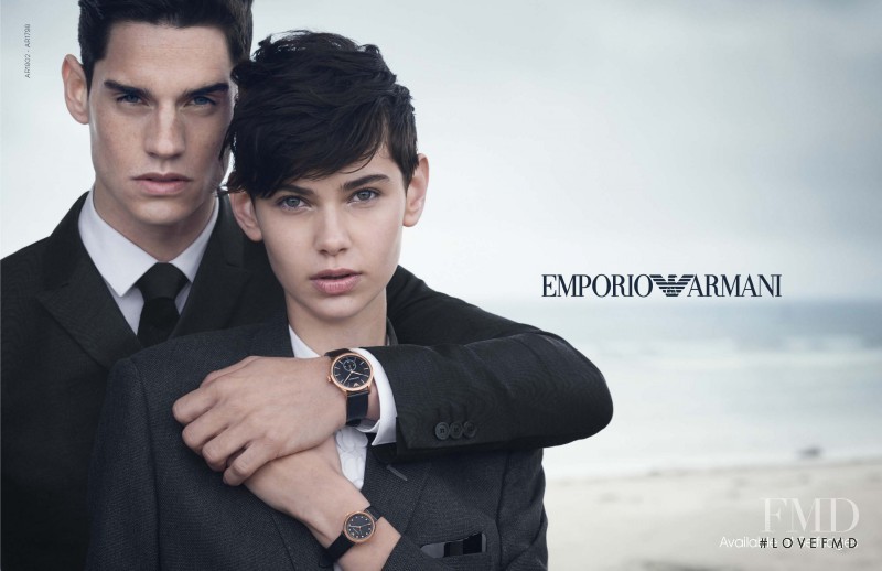 Amra Cerkezovic featured in  the Emporio Armani Watches advertisement for Autumn/Winter 2014