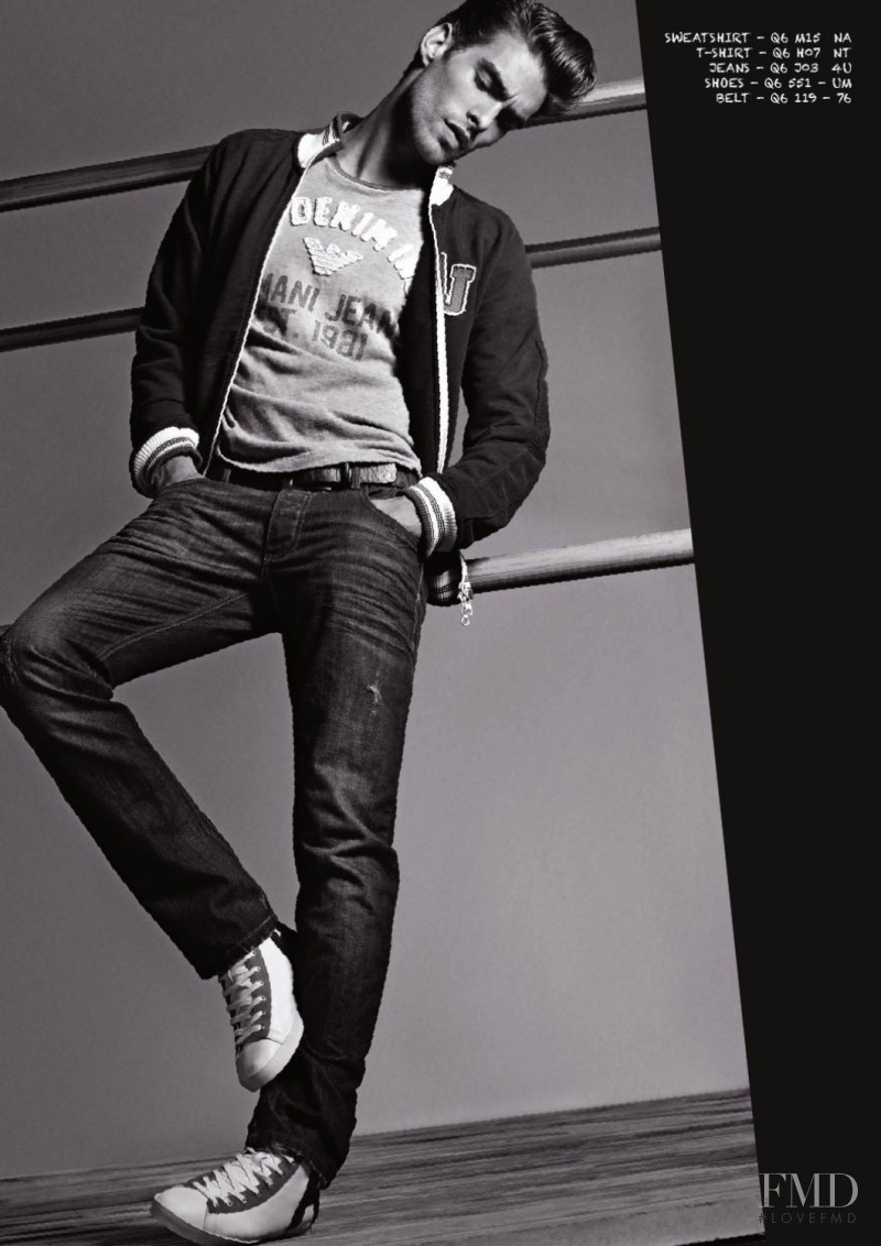 Jon Kortajarena featured in  the Armani Jeans lookbook for Autumn/Winter 2011