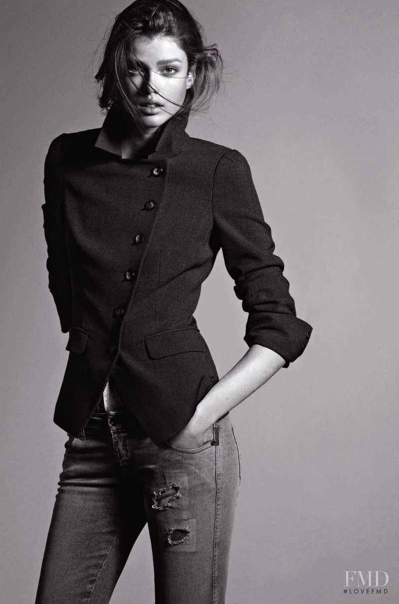 Julia Saner featured in  the Armani Jeans lookbook for Autumn/Winter 2011