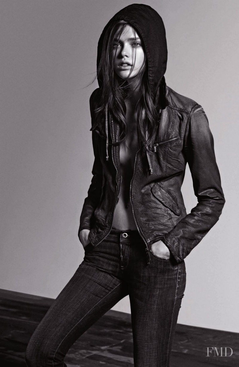 Julia Saner featured in  the Armani Jeans lookbook for Autumn/Winter 2011