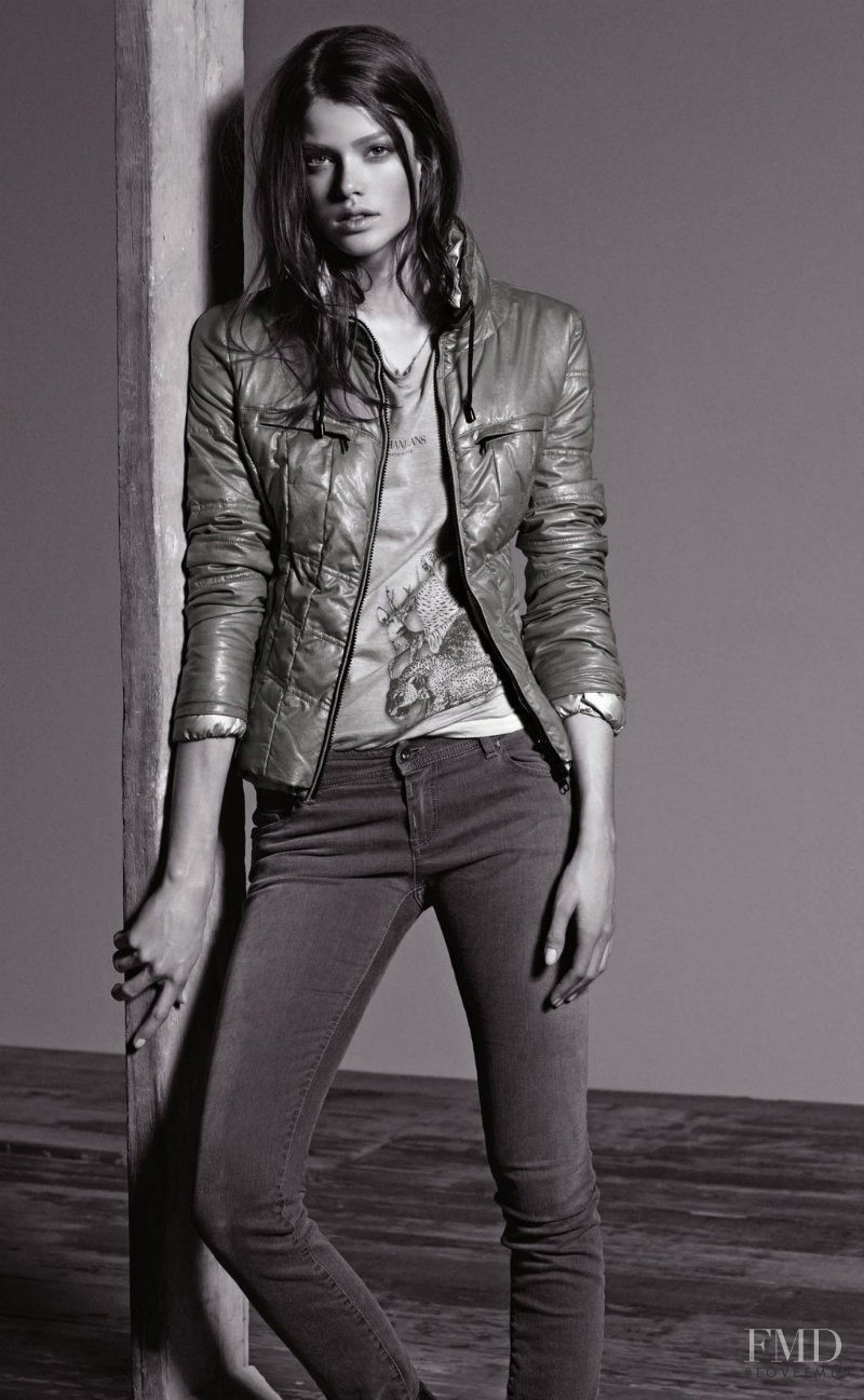 Julia Saner featured in  the Armani Jeans lookbook for Autumn/Winter 2011