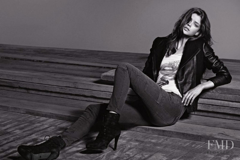 Julia Saner featured in  the Armani Jeans lookbook for Autumn/Winter 2011