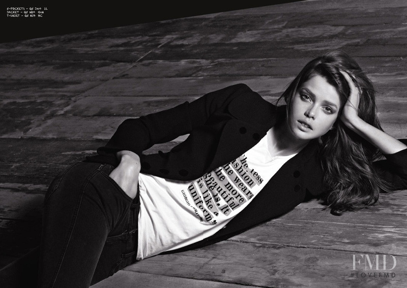 Julia Saner featured in  the Armani Jeans lookbook for Autumn/Winter 2011