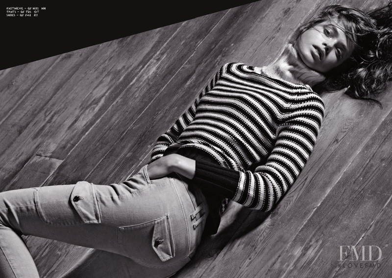 Julia Saner featured in  the Armani Jeans lookbook for Autumn/Winter 2011