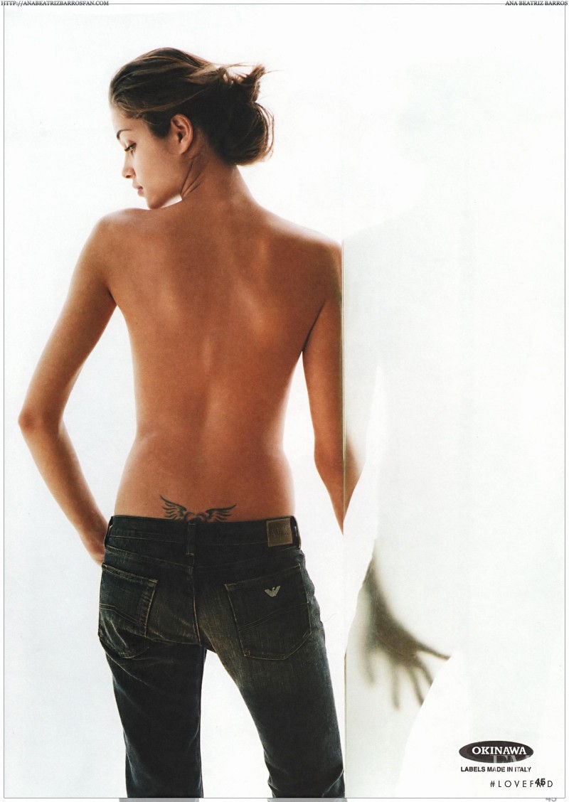 Ana Beatriz Barros featured in  the Armani Jeans lookbook for Autumn/Winter 2002