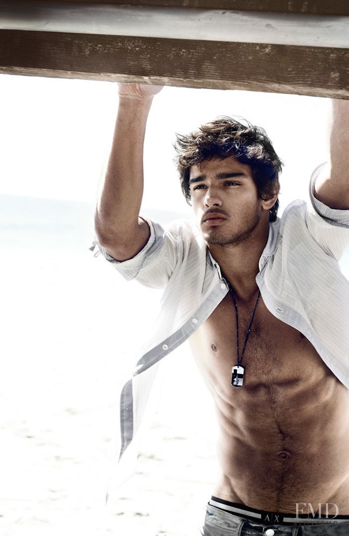 Marlon Teixeira featured in  the Armani Exchange advertisement for Spring/Summer 2010