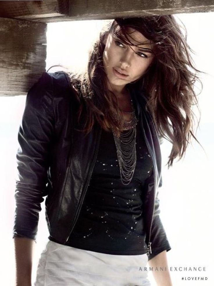 Irina Shayk featured in  the Armani Exchange advertisement for Spring/Summer 2010