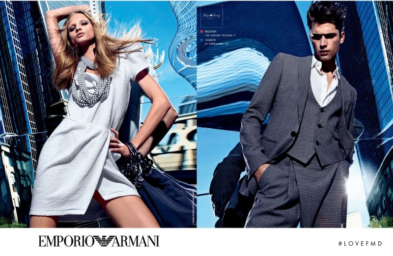 Anna Selezneva featured in  the Emporio Armani advertisement for Spring/Summer 2010