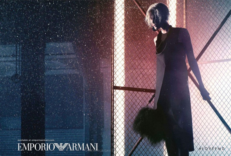 Iselin Steiro featured in  the Emporio Armani advertisement for Autumn/Winter 2011