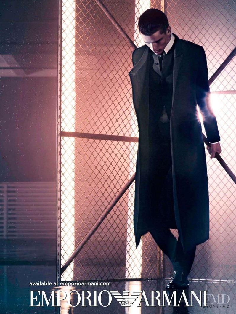 Simon Nessman featured in  the Emporio Armani advertisement for Autumn/Winter 2011