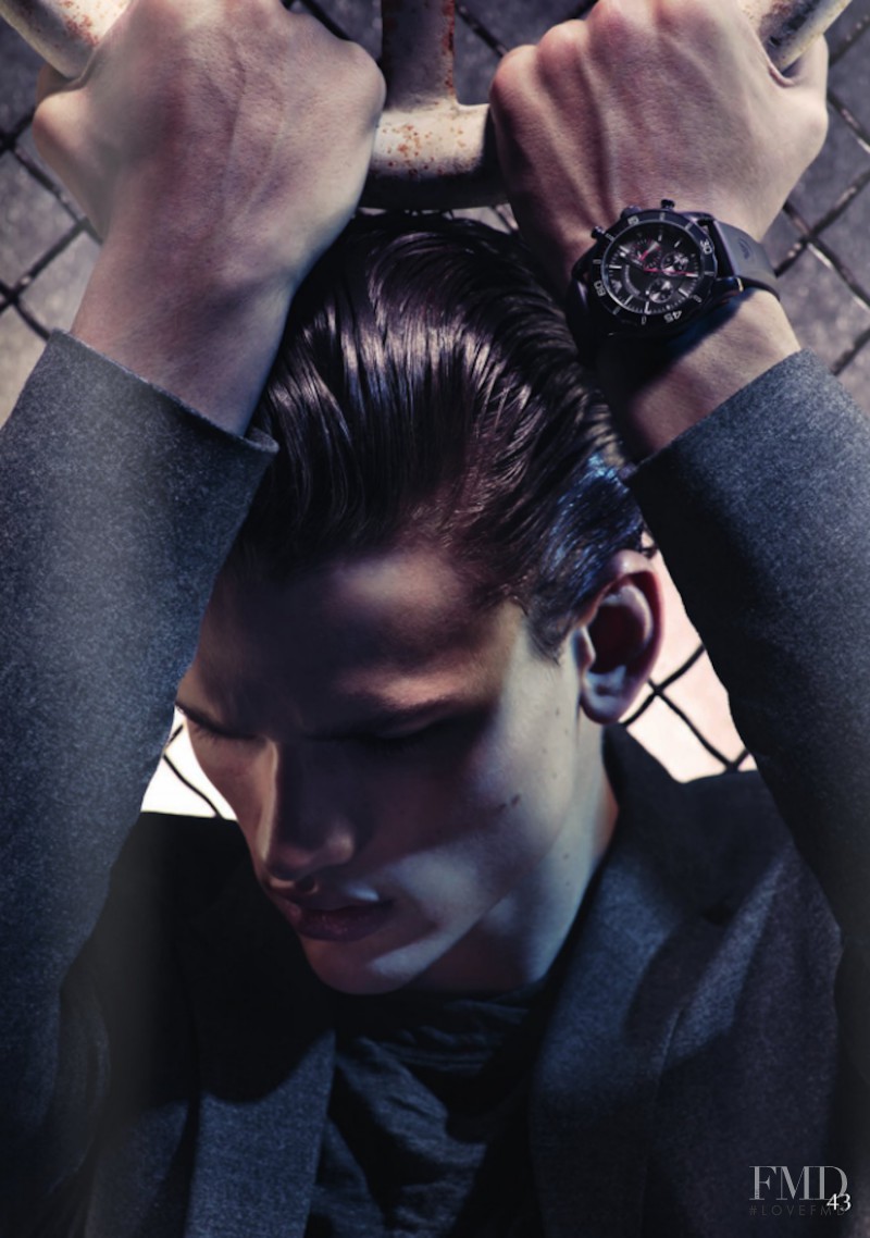 Simon Nessman featured in  the Emporio Armani advertisement for Autumn/Winter 2011