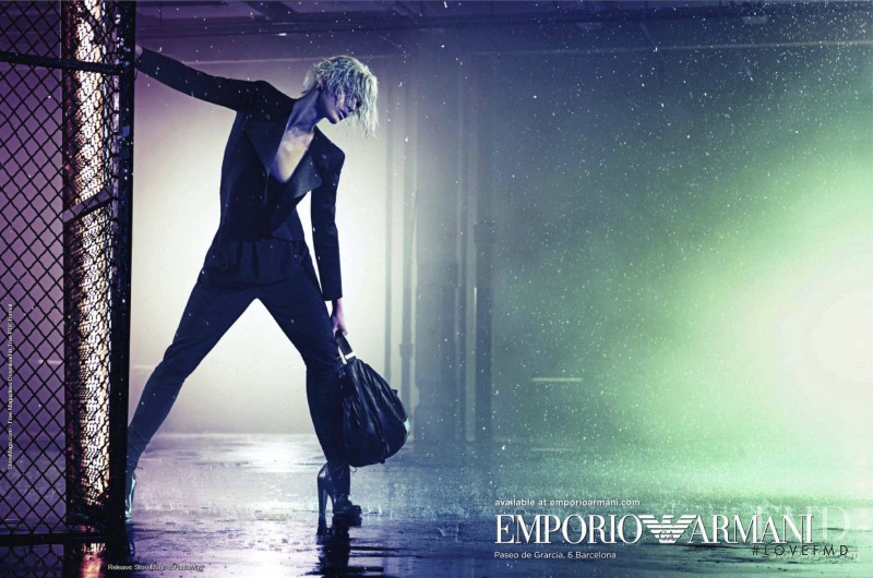 Iselin Steiro featured in  the Emporio Armani advertisement for Autumn/Winter 2011