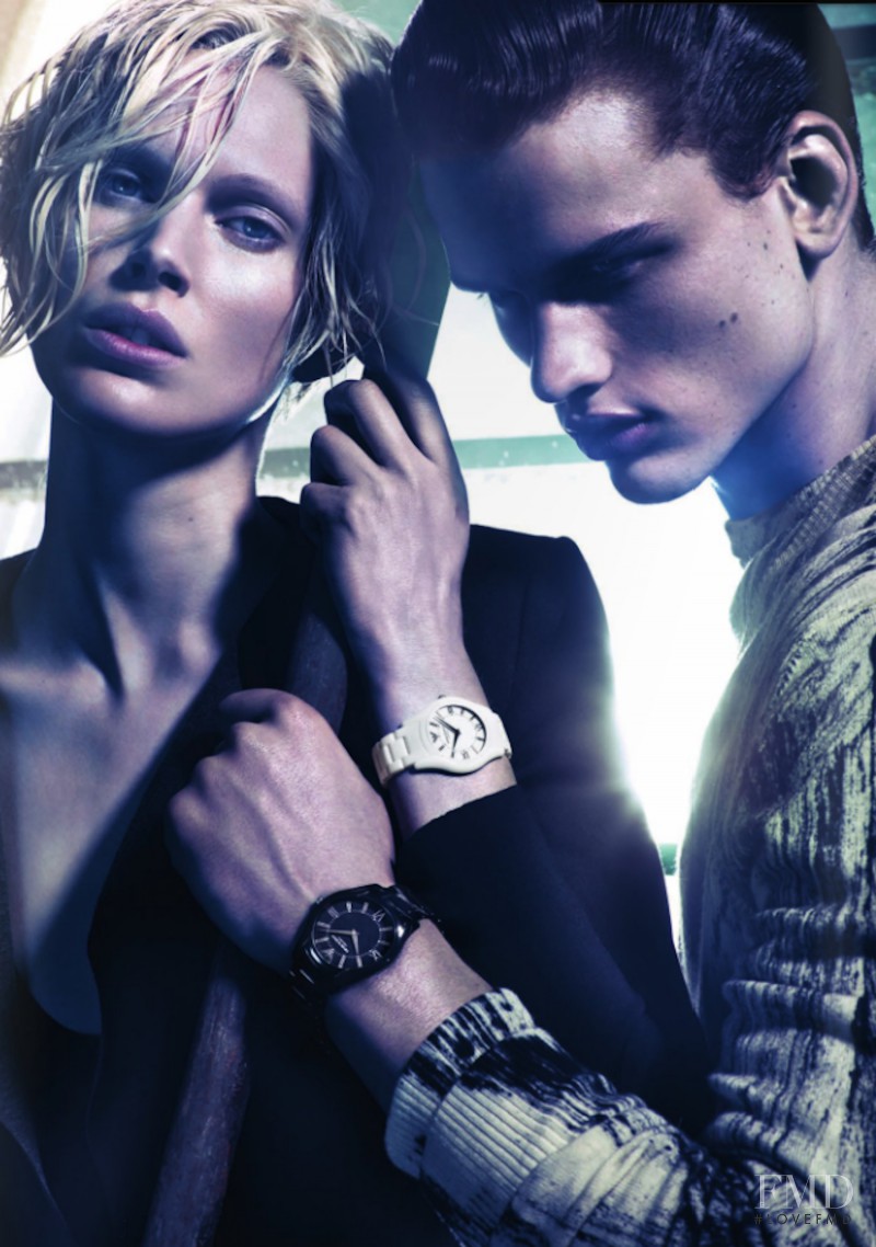 Iselin Steiro featured in  the Emporio Armani advertisement for Autumn/Winter 2011