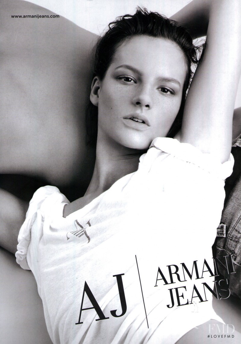 Sara Blomqvist featured in  the Armani Jeans advertisement for Spring/Summer 2009