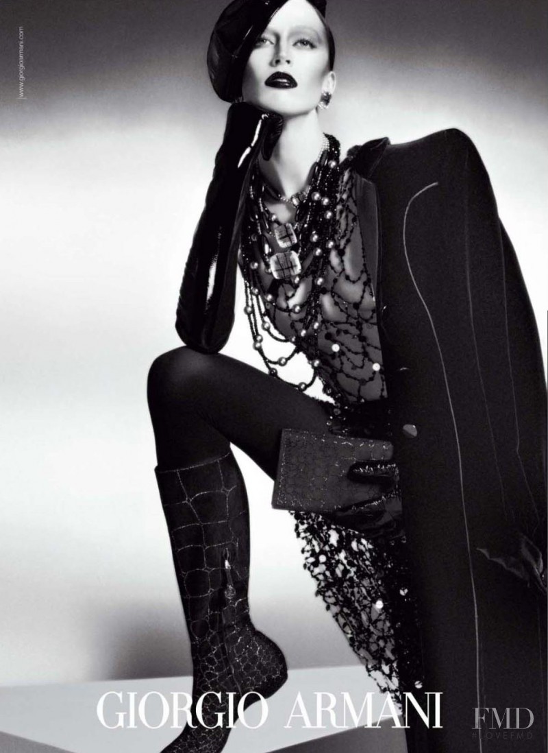 Raquel Zimmermann featured in  the Giorgio Armani advertisement for Autumn/Winter 2009