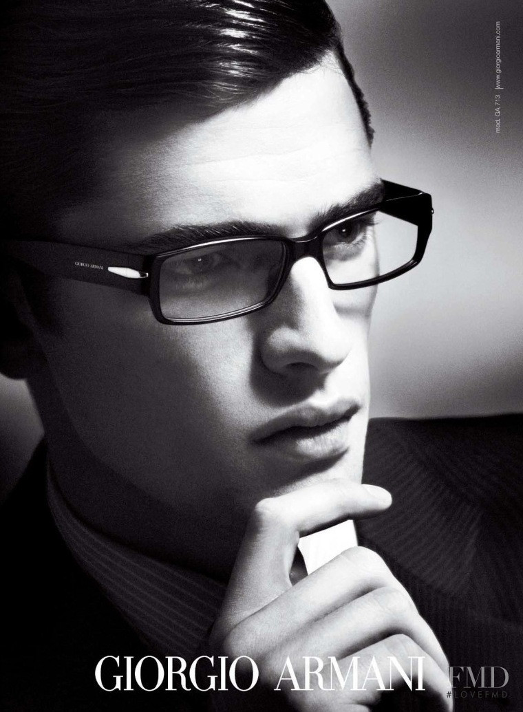 Sean OPry featured in  the Giorgio Armani advertisement for Autumn/Winter 2009