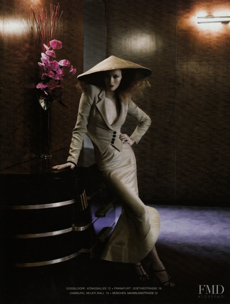 Karen Elson featured in  the Giorgio Armani advertisement for Spring/Summer 2005