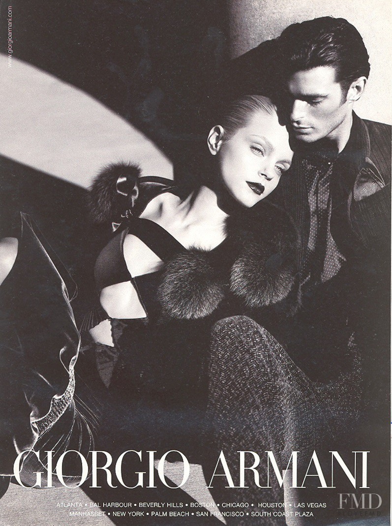 Jessica Stam featured in  the Giorgio Armani advertisement for Autumn/Winter 2006