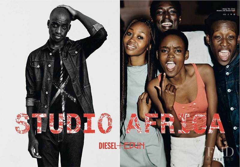 Flaviana Matata featured in  the Diesel + Edun advertisement for Spring/Summer 2013