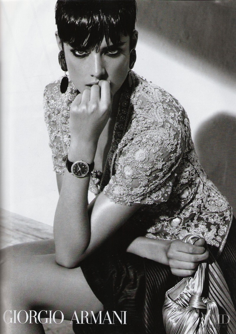 Agyness Deyn featured in  the Giorgio Armani advertisement for Spring/Summer 2008