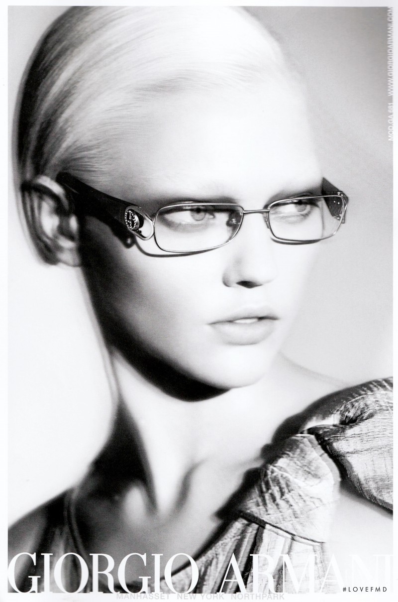 Sasha Pivovarova featured in  the Giorgio Armani advertisement for Spring/Summer 2009