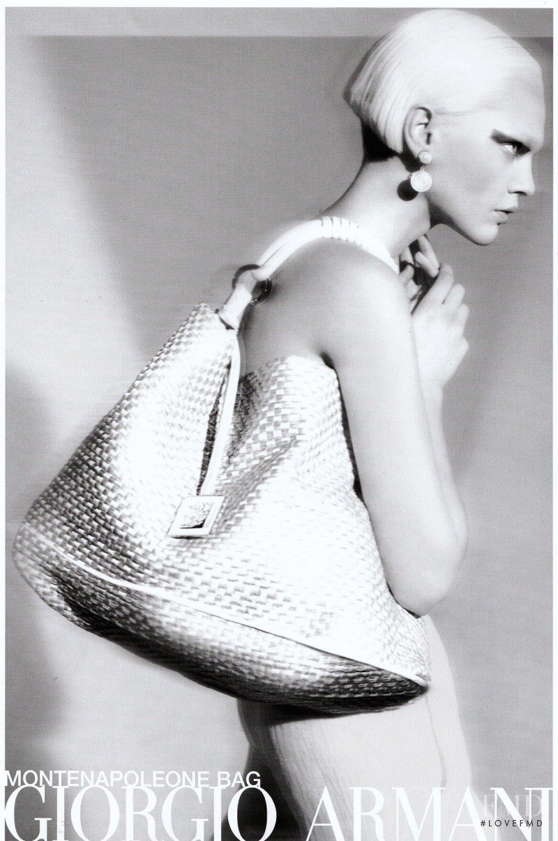 Sasha Pivovarova featured in  the Giorgio Armani advertisement for Spring/Summer 2009