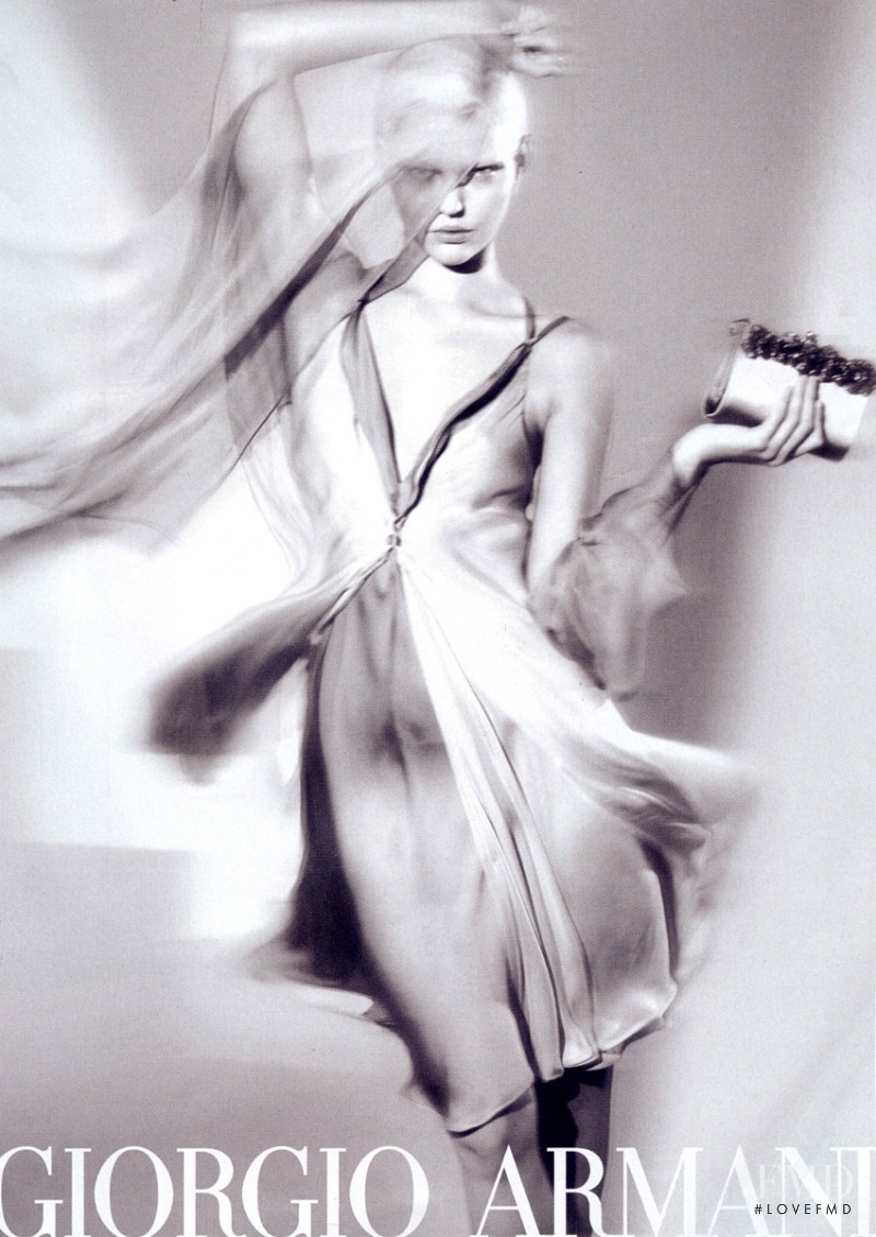 Sasha Pivovarova featured in  the Giorgio Armani advertisement for Spring/Summer 2009