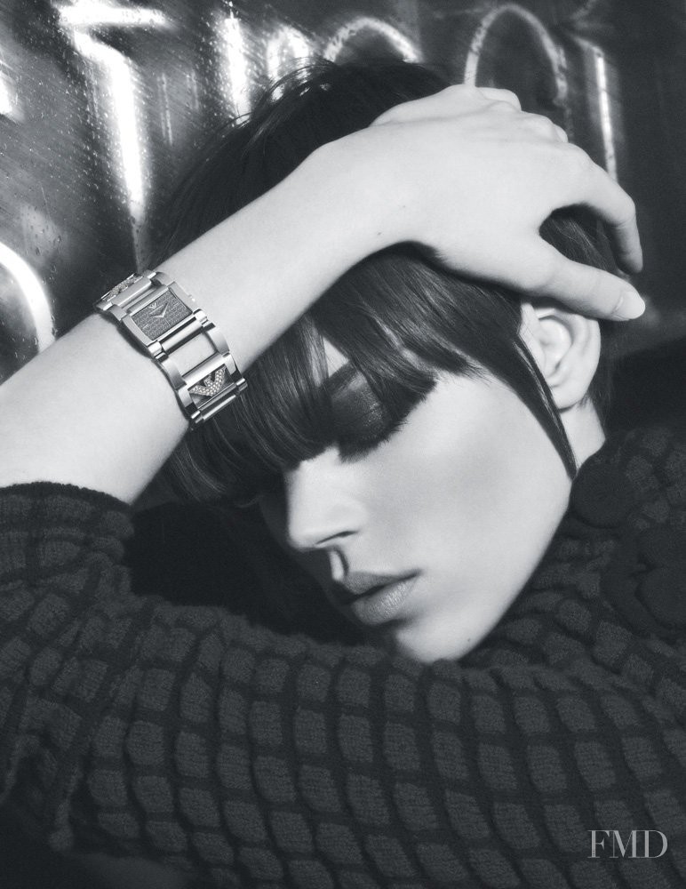 Freja Beha Erichsen featured in  the Emporio Armani Watches advertisement for Autumn/Winter 2008