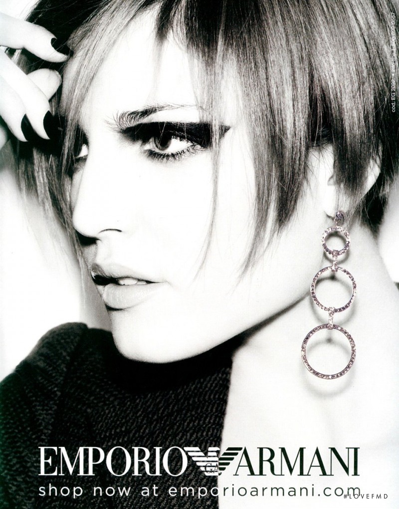 Barbara Berger featured in  the Emporio Armani advertisement for Autumn/Winter 2007