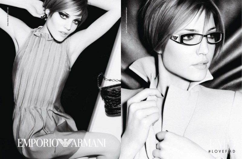 Barbara Berger featured in  the Emporio Armani advertisement for Autumn/Winter 2007