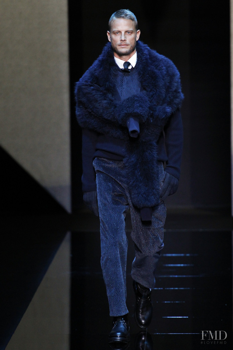Arnaud Lemaire featured in  the Giorgio Armani fashion show for Autumn/Winter 2017